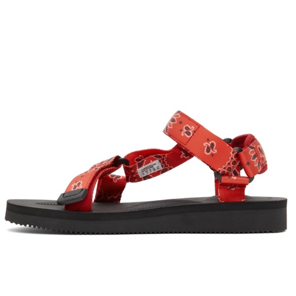 NEW SUICOKE Red Bandana Paisley DEPA-CAB Sandals - Picture 3 of 7